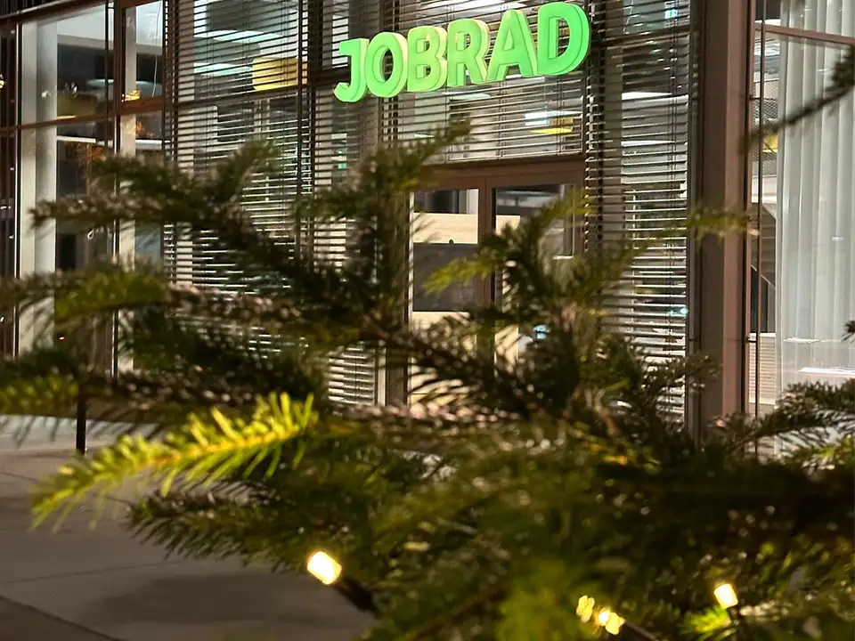 Weihnachten auf dem JobRad-Campus mit Logo Weihnachten auf dem JobRad-Campus mit Logo